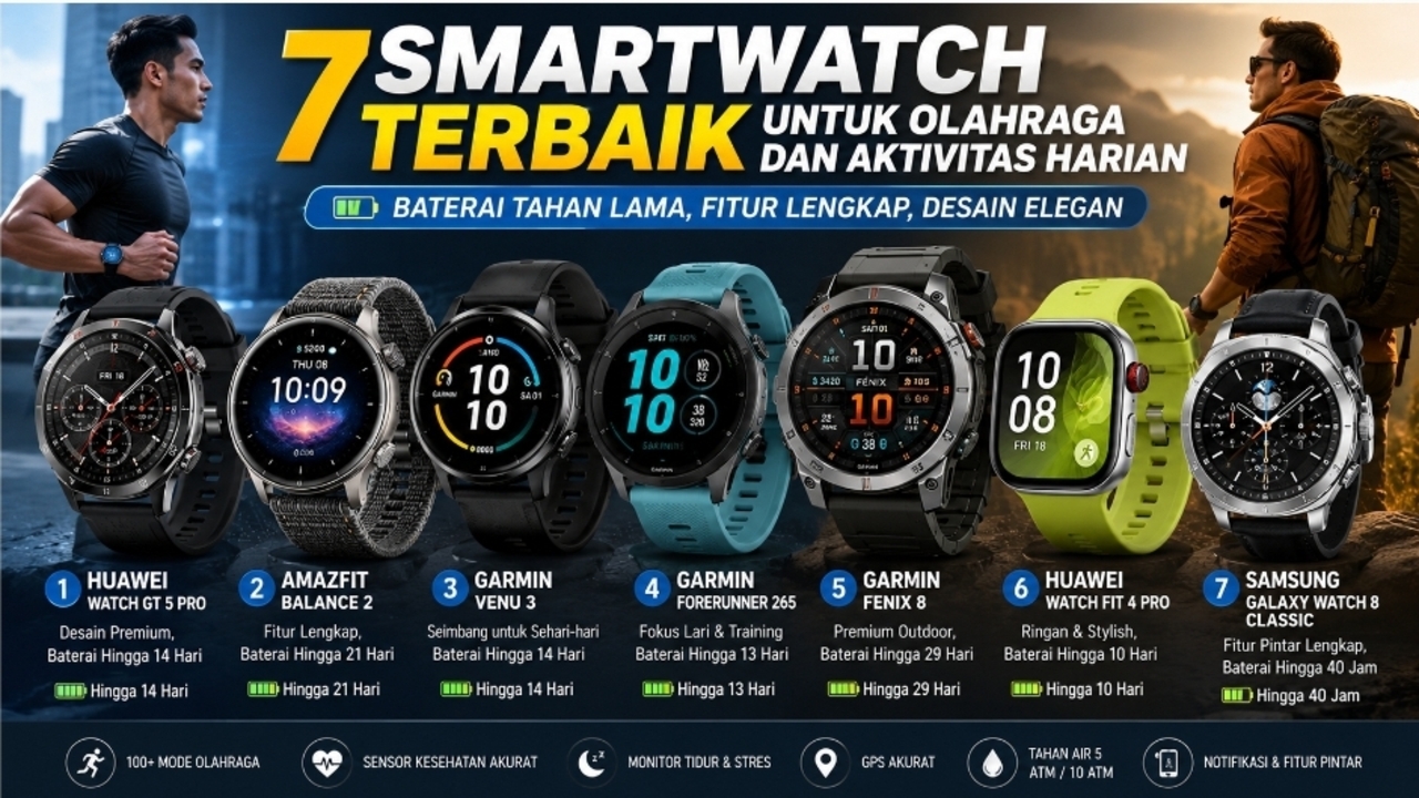 Smartwatch dengan Sensor VO2 Max Akurat untuk Pelari Serius