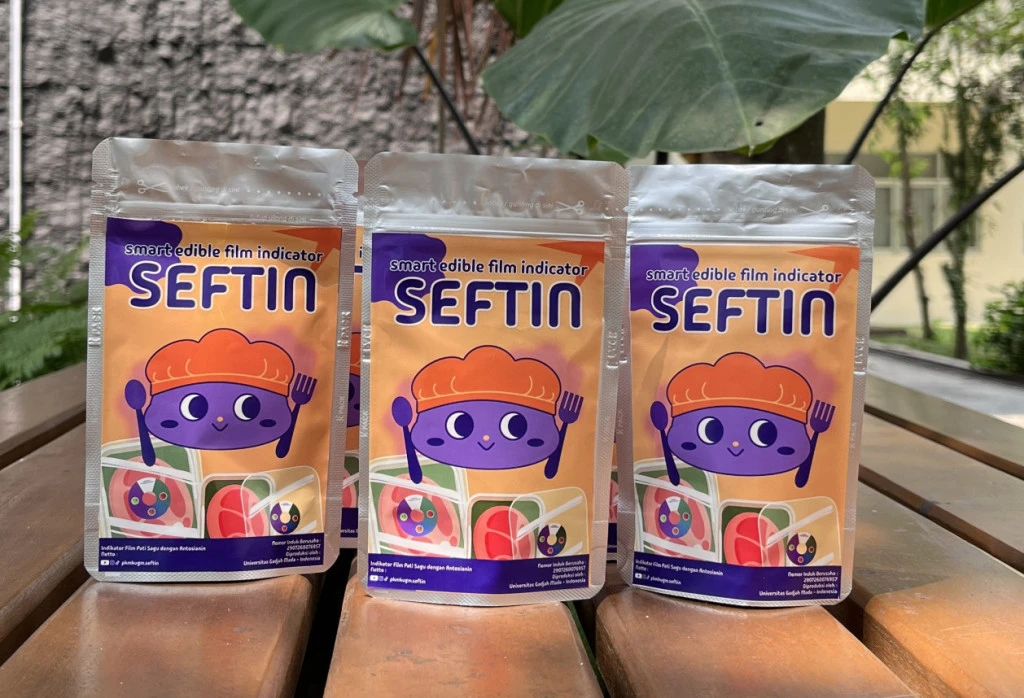 Stiker Alami Deteksi Kesegaran Daging dari Sagu dan Ubi Ungu