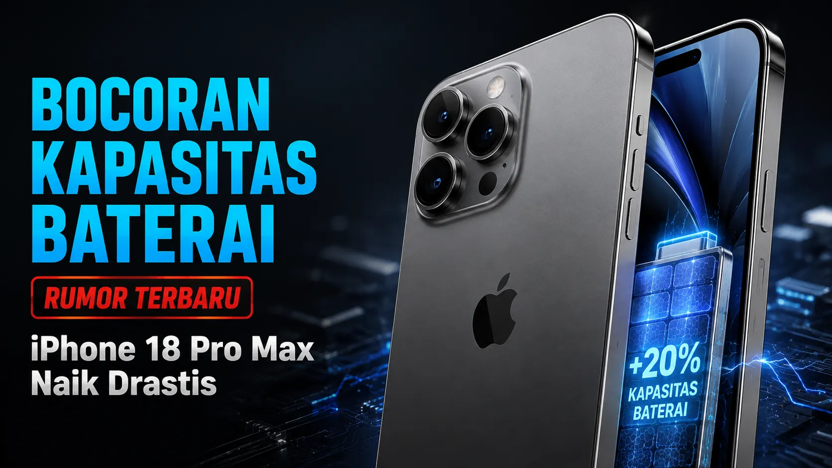 iPhone 18 Pro: Chip A20 Pro 2nm, Baterai Lebih Besar, dan Kamera 48MP