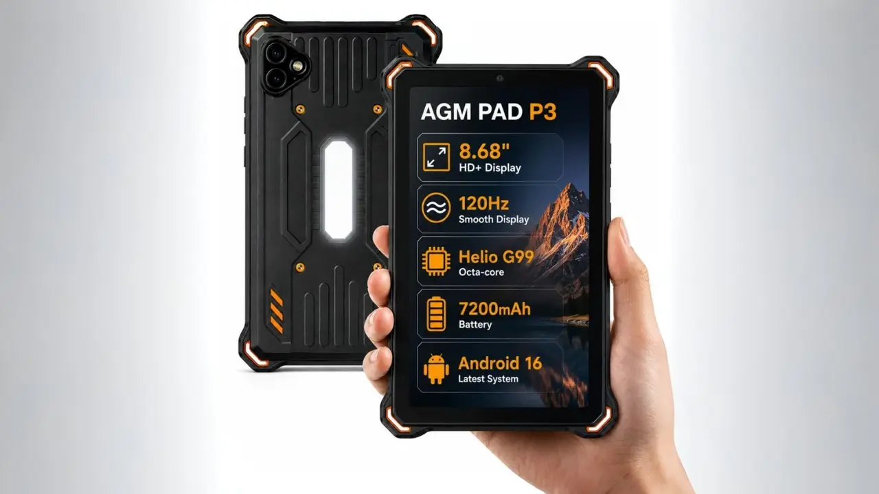 Tablet Tangguh Ringkas dengan Layar 120Hz: AGM Pad 3 Compact