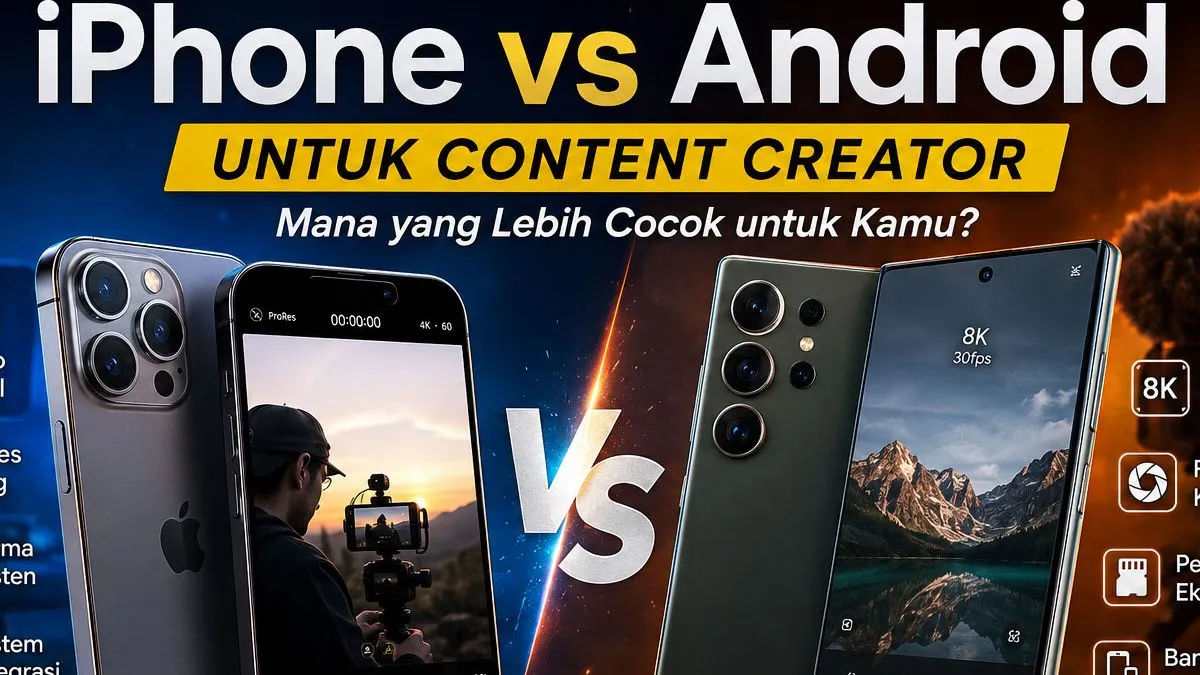 iPhone atau Android untuk Content Creator: Kamera, Video, dan Workflow