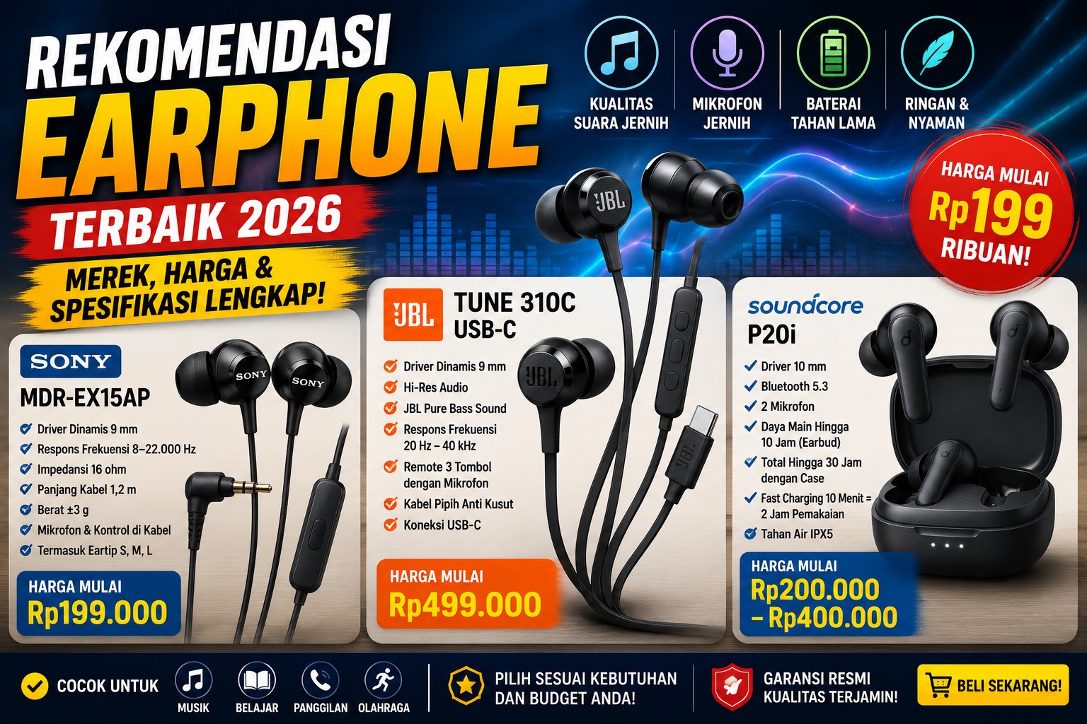 Panduan Memilih Earphone untuk Aktivitas Sehari-hari
