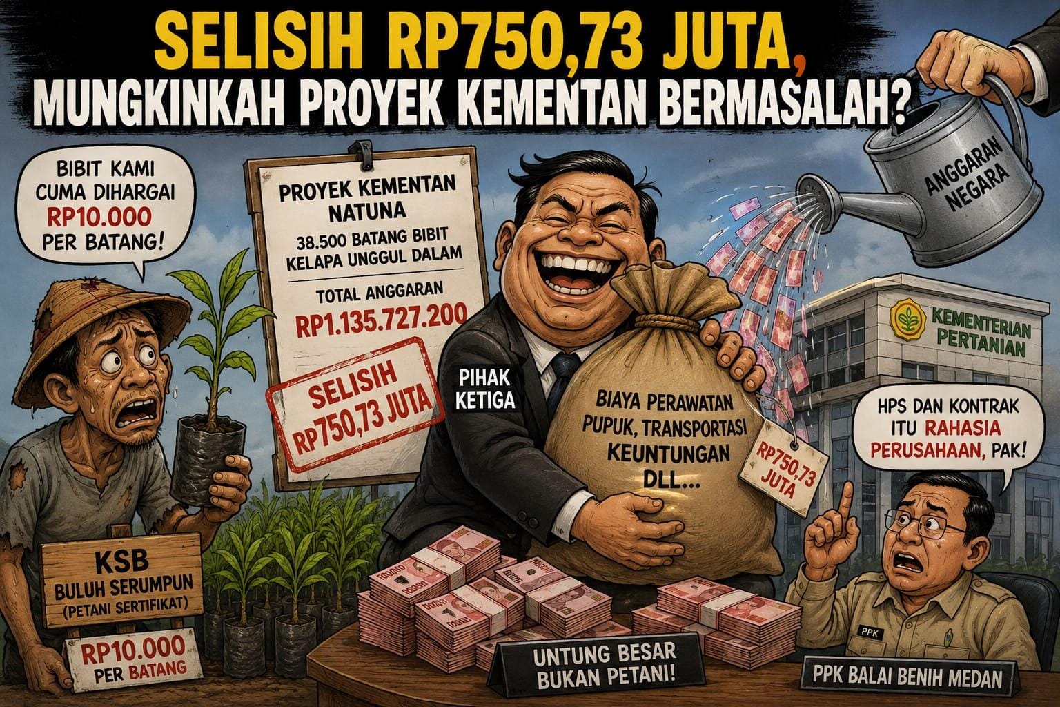 Rp1,48 Miliar Bibit Kelapa Natuna: Angka, Selisih, dan Risiko
