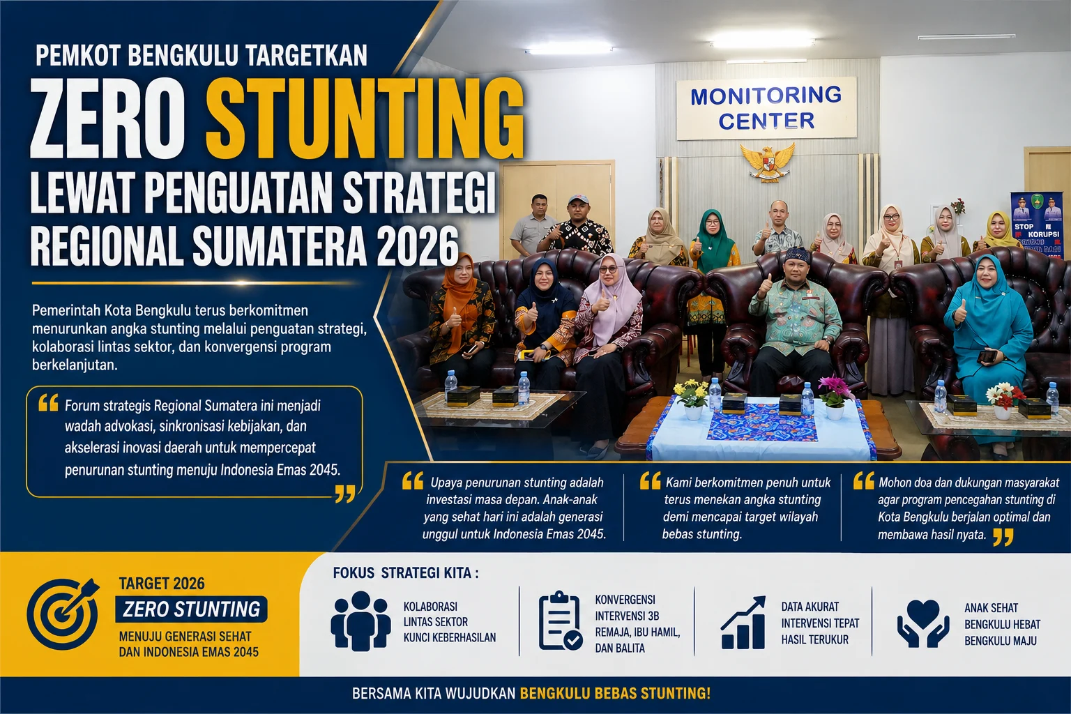 Koordinasi Multi-Daerah Sumatera Menuju Zero Stunting 2026