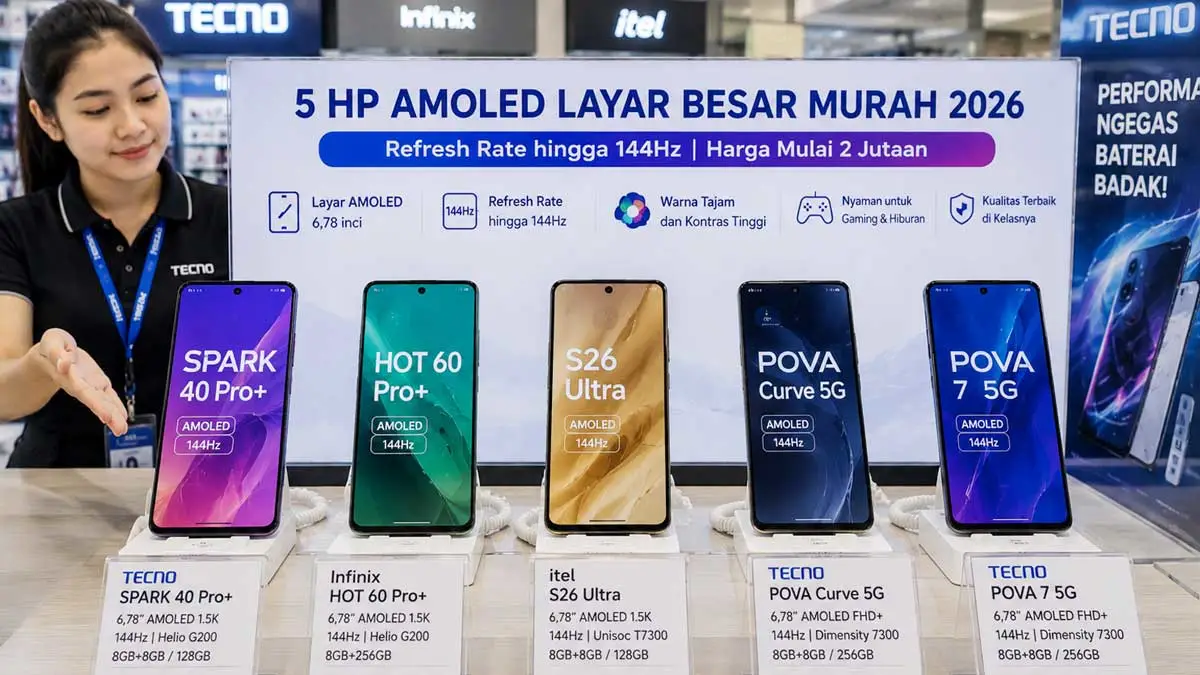 Panduan Lengkap Memilih HP AMOLED Murah Layar 120–144Hz