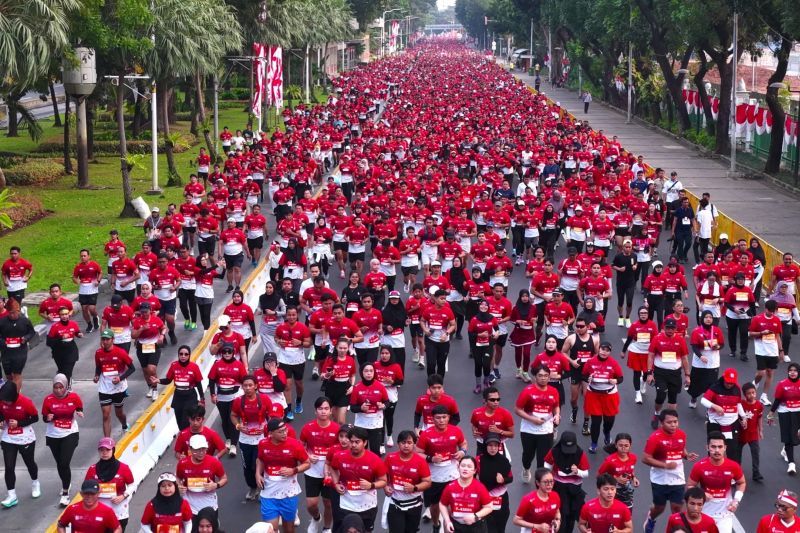 12.000 Pelari Rayakan Kemerdekaan Lewat Merdeka Run