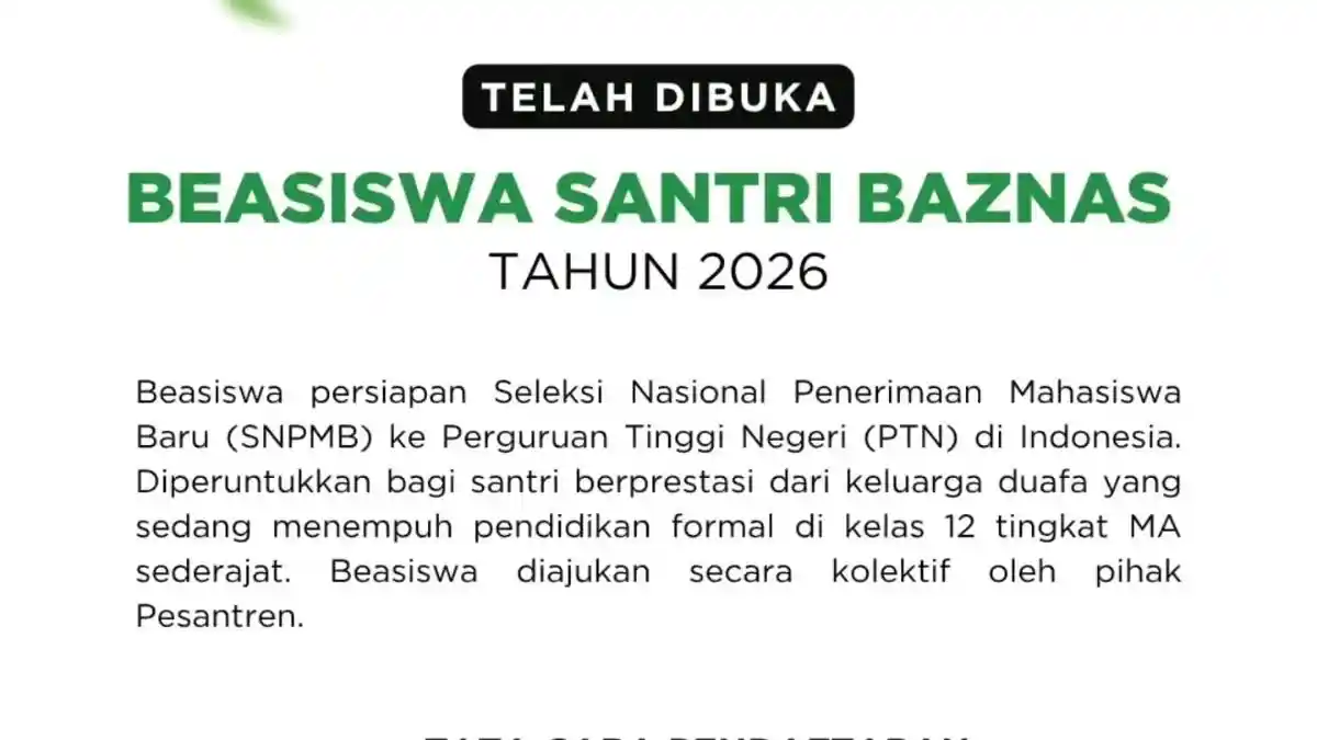 Beasiswa Santri Baznas: Tiket Kolektif Menuju Kampus Impian