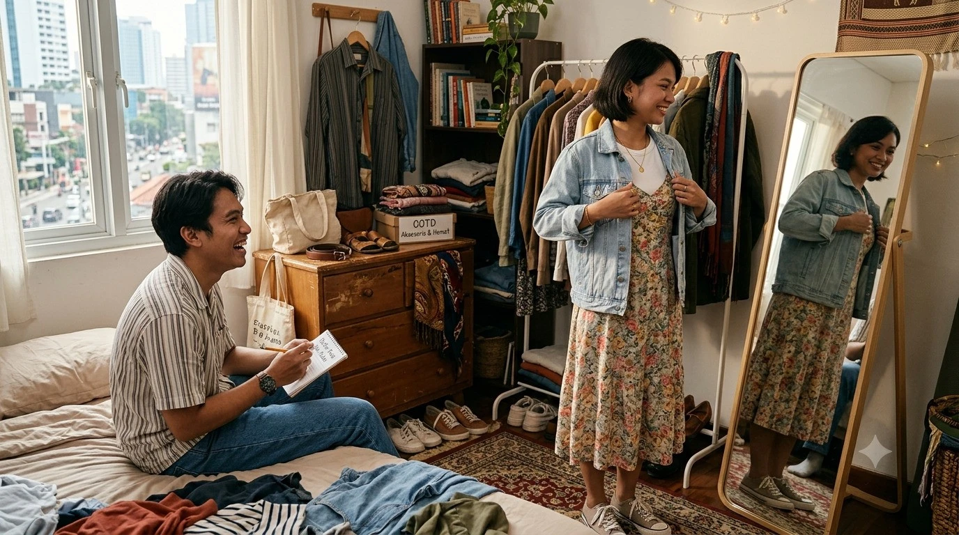Maksimalkan Lemari Lama dengan Mix and Match untuk OOTD Kekinian