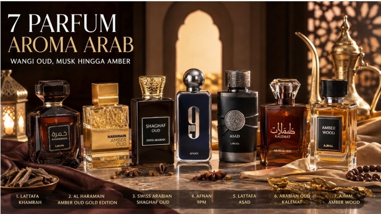7 Parfum Timur Tengah Terbaik: Aroma Oud, Musk, dan Amber yang Tahan Lama