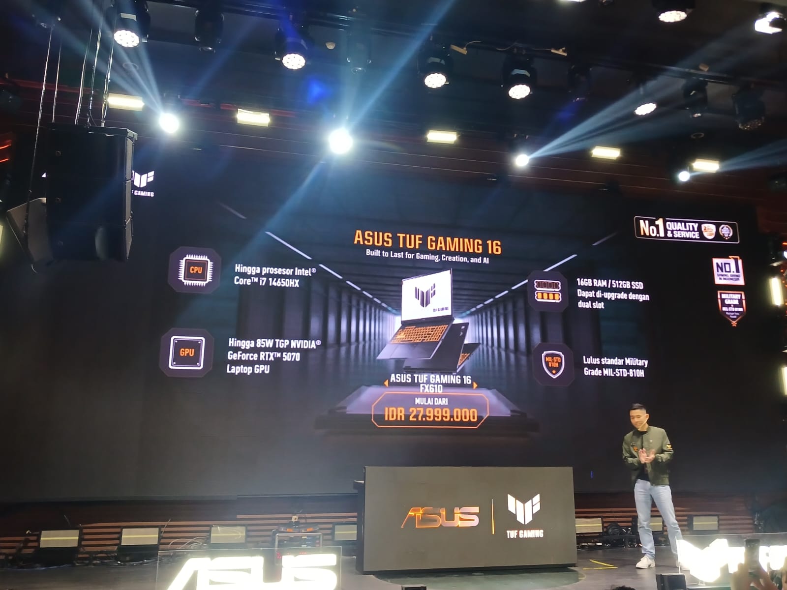 ASUS TUF Gaming 16 FX610 Resmi Hadir dengan RTX 50 Series dan Standar Militer