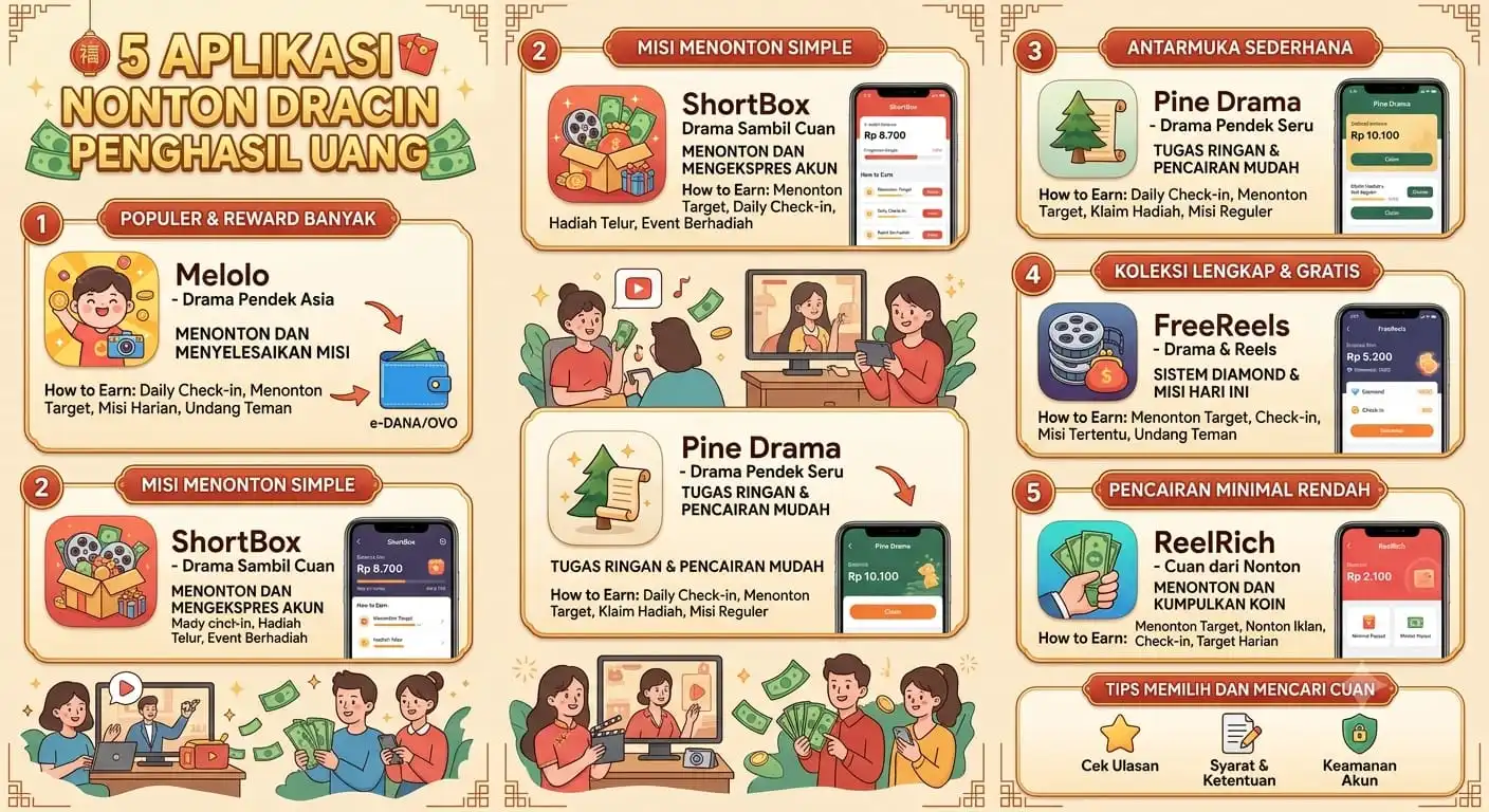 5 Aplikasi Nonton Drama China Penghasil Uang yang Wajib Dicoba