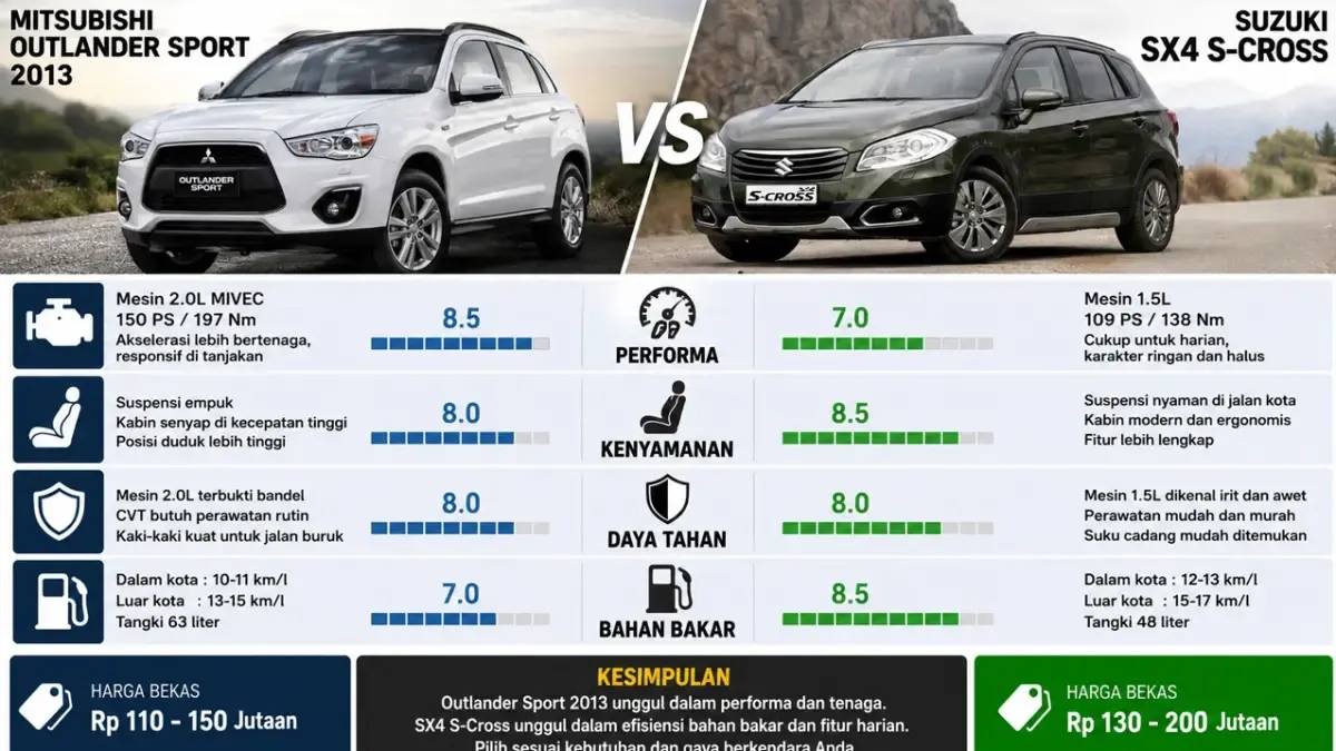 Suzuki S-Cross vs Suzuki Grand Vitara: Mana SUV Kompak Bekas Paling Worth It?