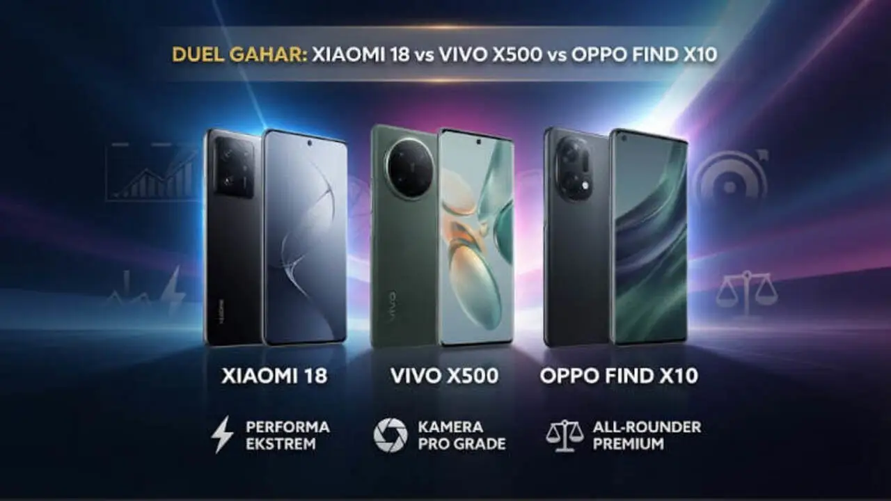 Xiaomi 18 vs Vivo X500 vs OPPO Find X10: Duel Flagship Paling Gahar