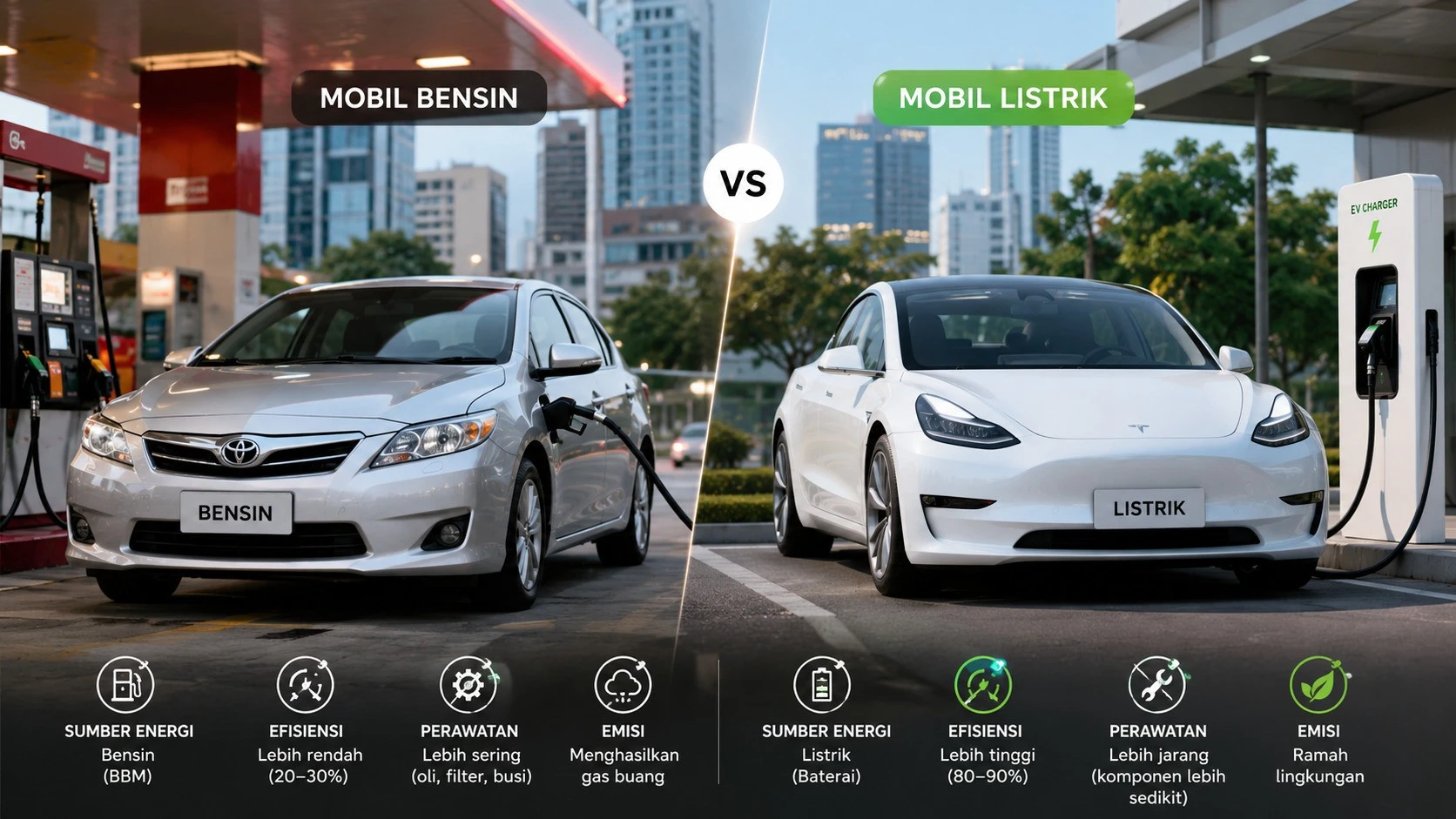 Mobil Listrik vs Bensin: Menghitung Biaya Total Kepemilikan 10 Tahun