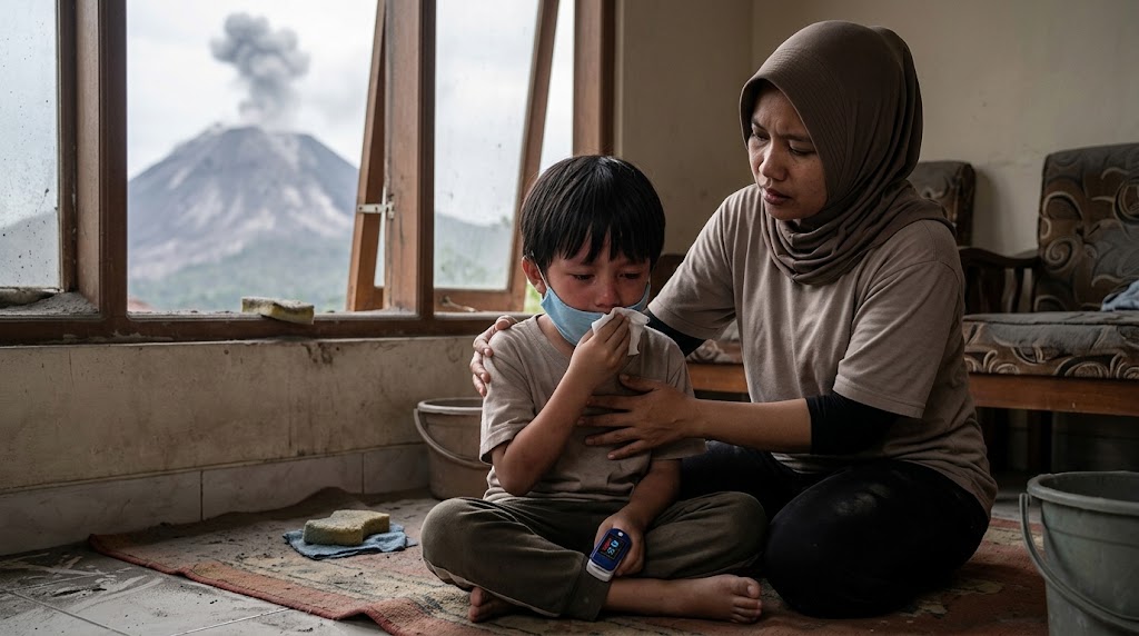 Mengenali Gangguan Pernapasan Anak Akibat Abu Vulkanik dan Tindakan Cepat di Rumah