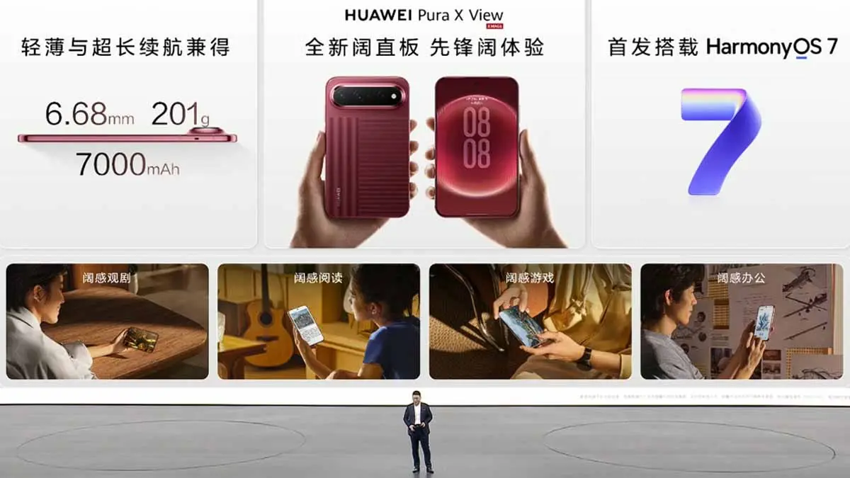 Huawei Pura X View: Layar Ultra-Lebar dan Baterai 7.000 mAh Tantang Flagship Mapan