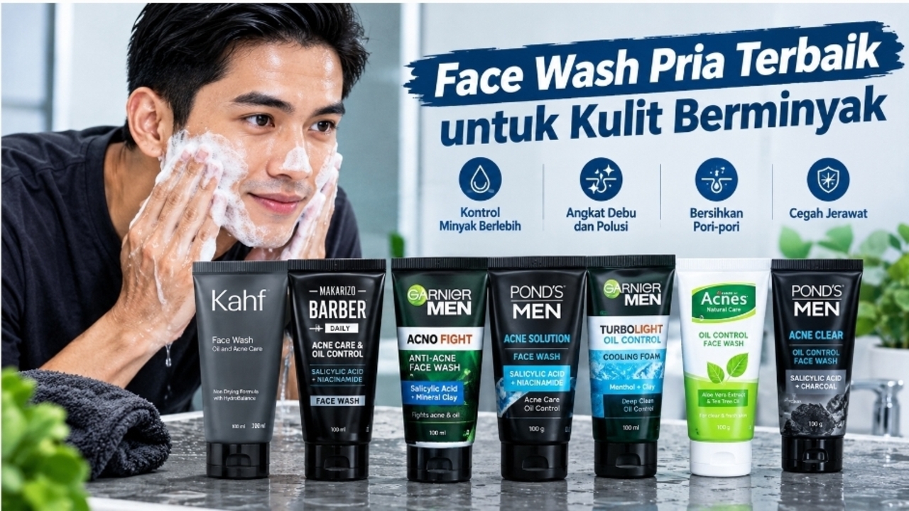 7 Face Wash Terbaik untuk Pria dengan Kulit Berminyak