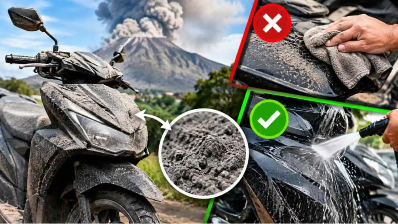 Langkah Tepat Merawat Motor Setelah Terkena Abu Vulkanik