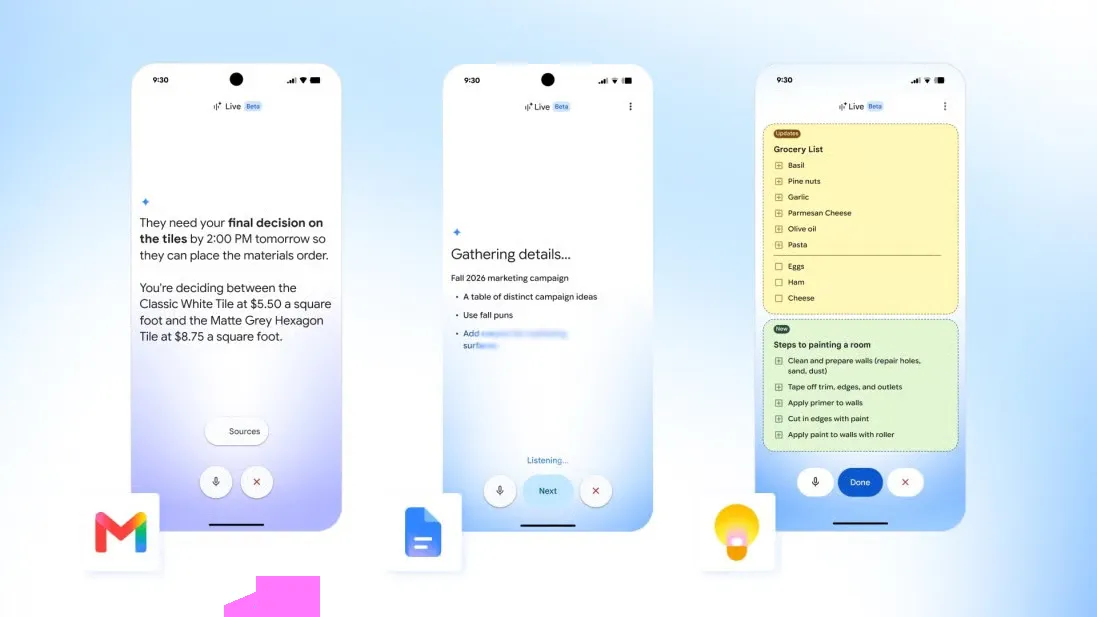 Gmail Live, Docs Live, Keep Live: Era Baru Kerja Cukup dengan Suara