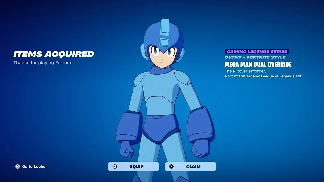 Dapatkan Skin Mega Man Gratis di Fortnite Chapter 7