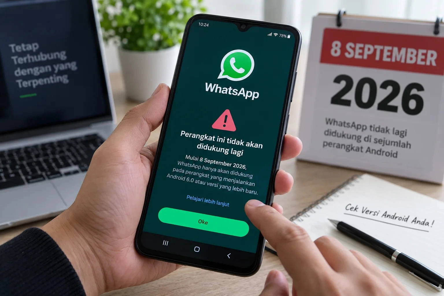 WhatsApp Setop Dukungan Android Lama: Saatnya Cek Ponsel Anda