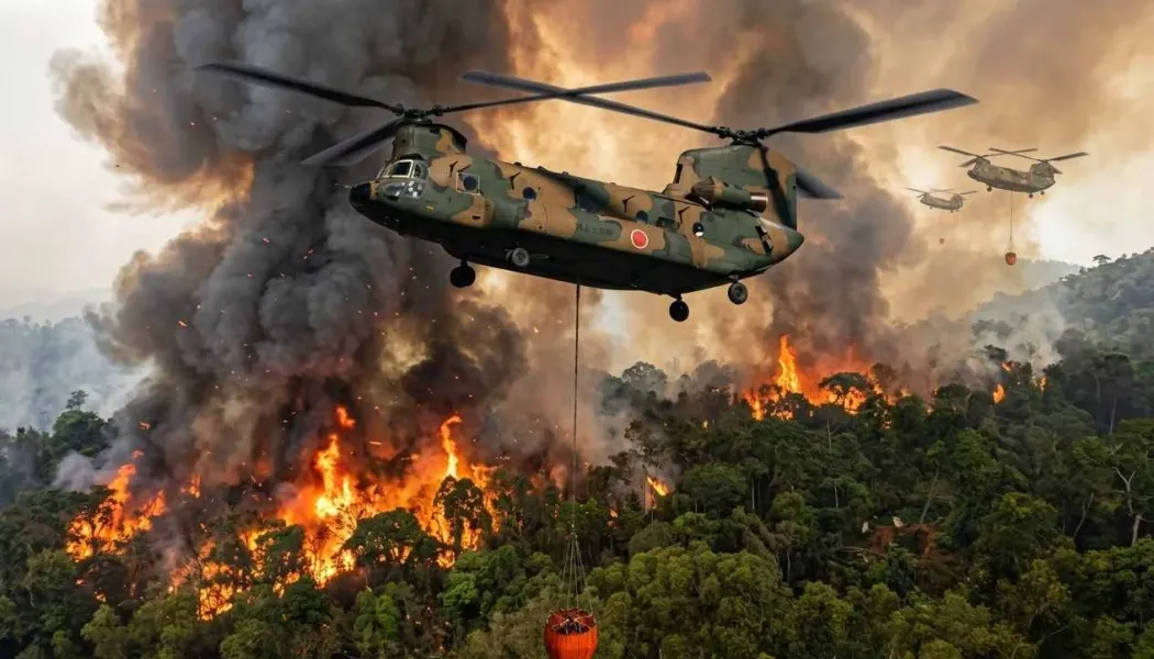Kapal Induk Giuseppe Garibaldi Jadi Pusat Helikopter Bencana