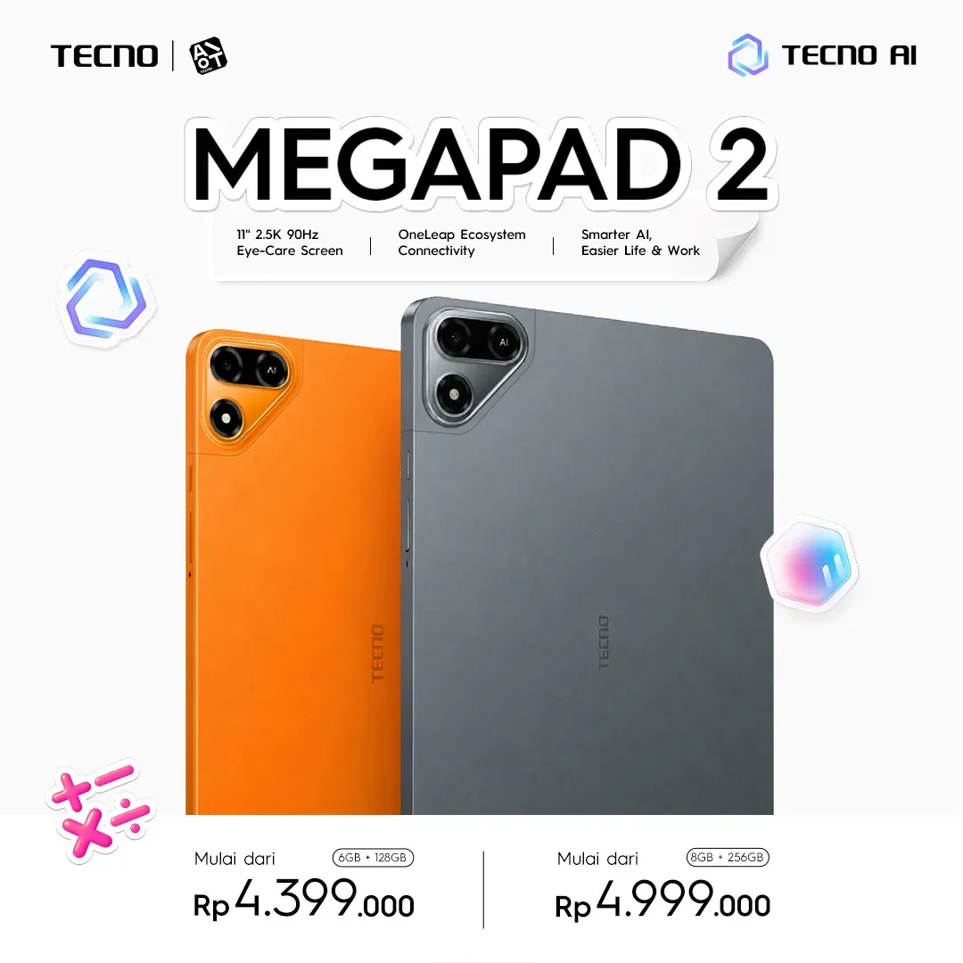 TECNO Megapad 2 & SE 2: Tablet Terjangkau Serius untuk Produktivitas