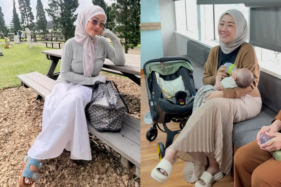5 Cara Meniru Gaya OOTD Selebriti dengan Dress Edgy dan Hijab Simpel