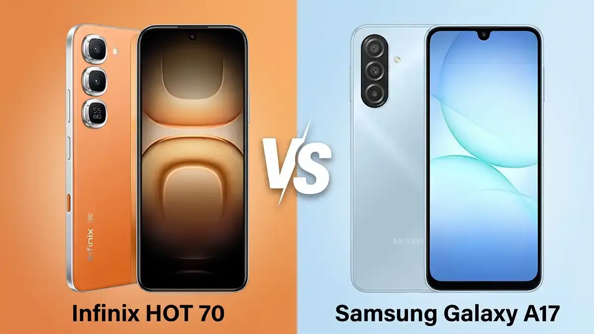 Infinix Hot 70 vs Samsung Galaxy A17: Duel Baterai 6000 mAh dan Charging 45W