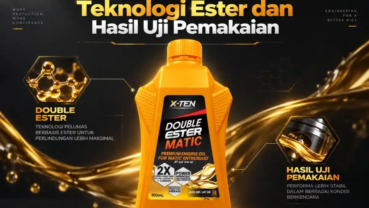 Review Oli XTEN Double Ester 10W-40 untuk Motor Matik