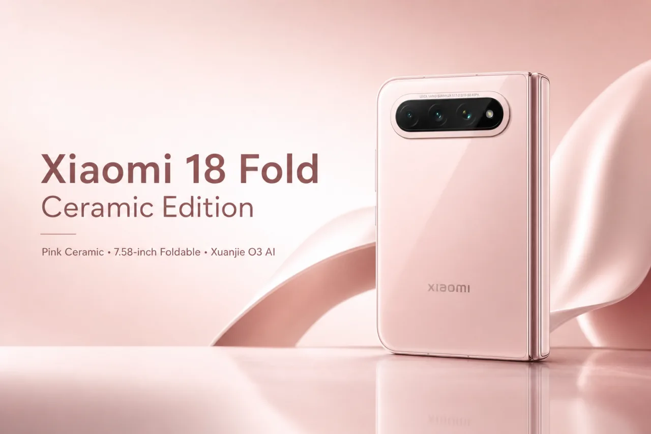 Xiaomi 18 Fold Ceramic Special Edition: Ponsel Lipat Keramik Pink untuk Segmen Mewah