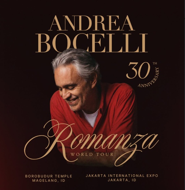 Tenor Legendaris Andrea Bocelli Merayakan Romanza di Dua Panggung Ikonik