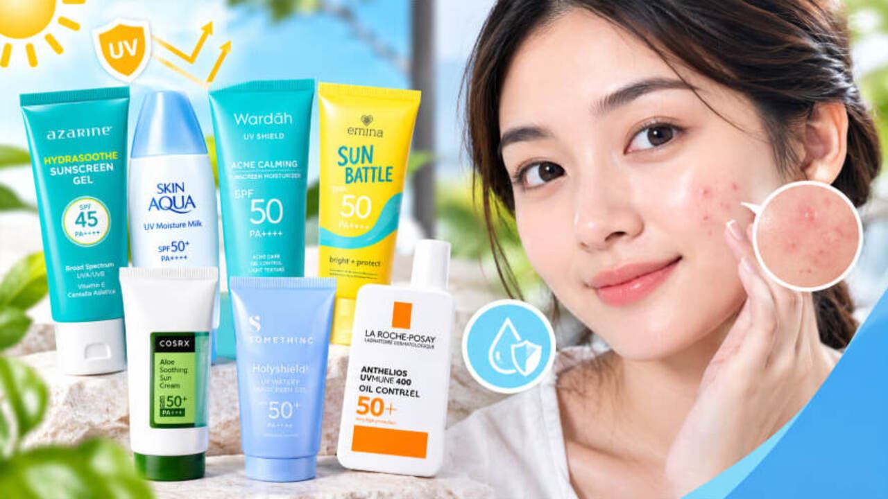 7 Sunscreen Terbaik untuk Kulit Berminyak dan Berjerawat