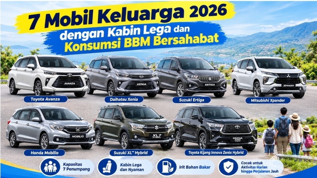 7 Mobil 7-Penumpang Paling Irit BBM: Panduan MPV Keluarga Besar