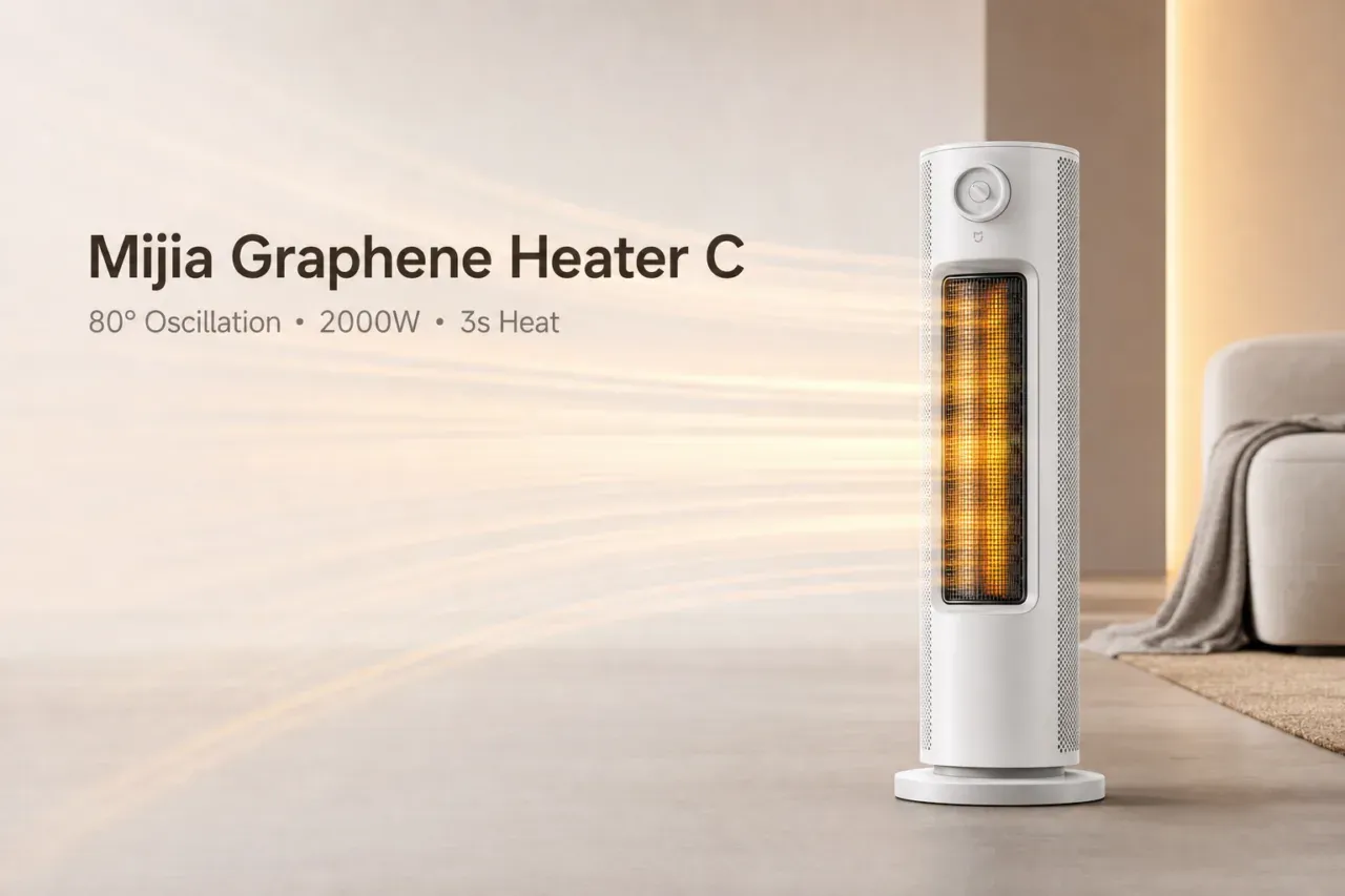 Pemanas Kamar Mandi Pintar Xiaomi: Mijia 3.000W vs Graphene Heater C
