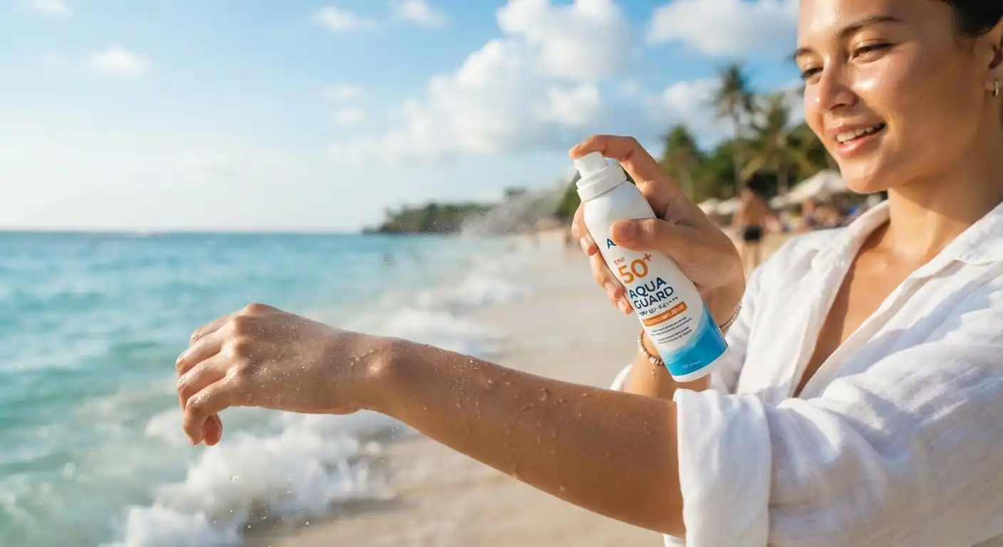 Sunscreen Tahan Keringat dan Air yang Praktis Seharian