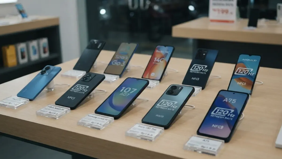 Ponsel Terbaik Sejutaan: 120Hz, Baterai Jumbo, dan NFC