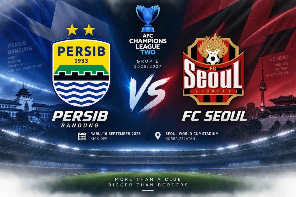 Persib Hadapi Tembok Tinggi di Tandang Kontra FC Seoul