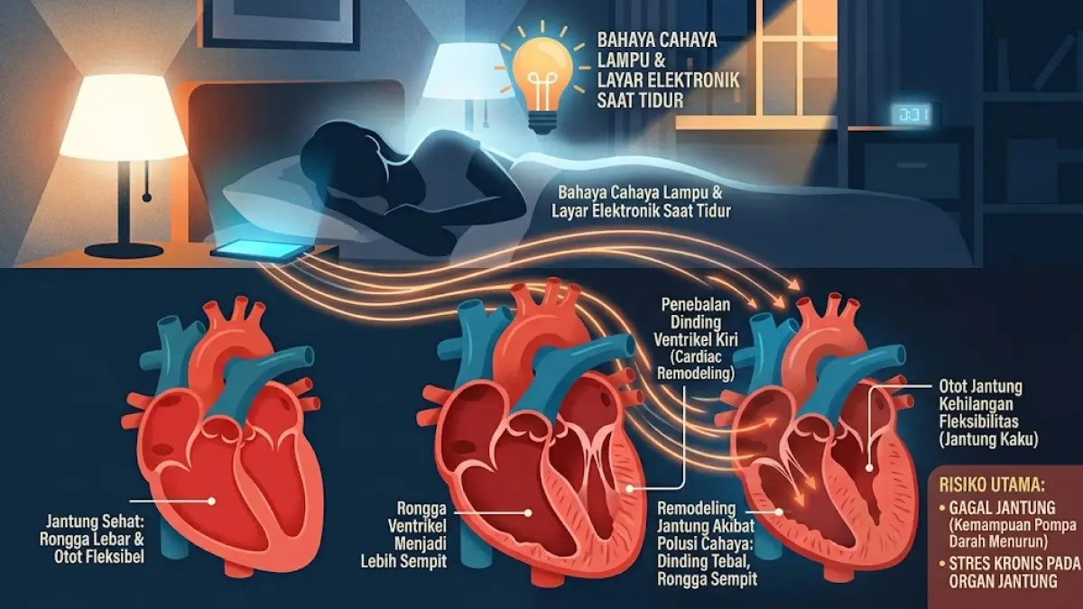Tidur dengan Lampu Terang Meningkatkan Risiko Penyakit Jantung