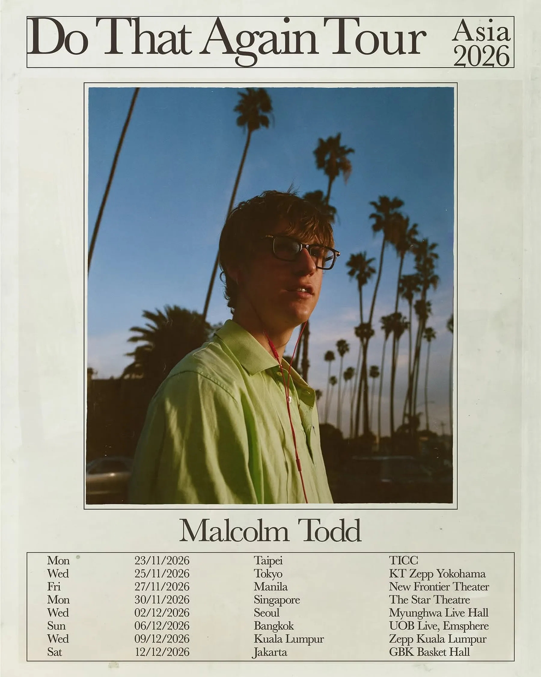 Malcolm Todd Bawa Do That Again World Tour ke Jakarta