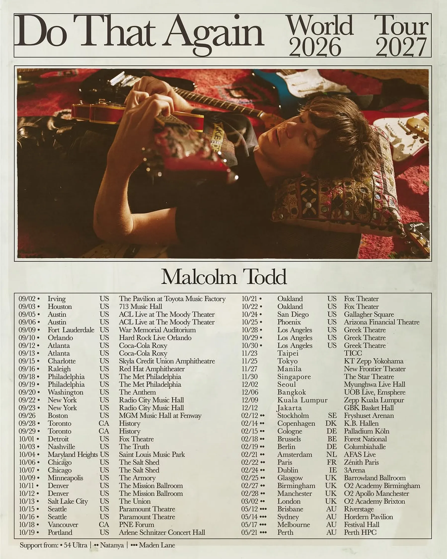 Malcolm Todd Bawa Do That Again World Tour ke Jakarta
