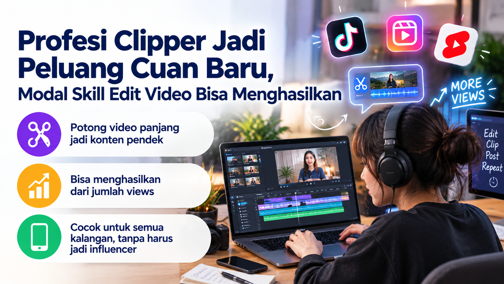Profesi Clipper: Jalan Pintas Masuk Dunia Editing Video Pendek