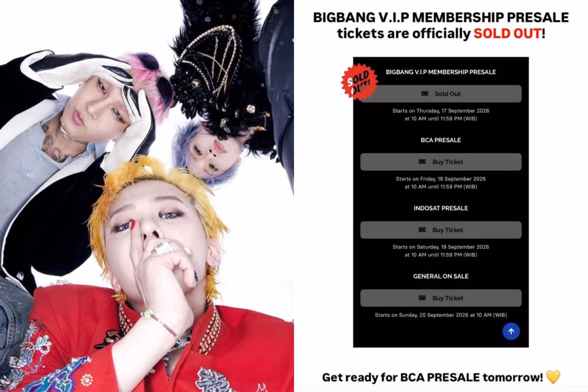 Presale V.I.P Tiket BIGBANG Jakarta Ludes dalam Menit