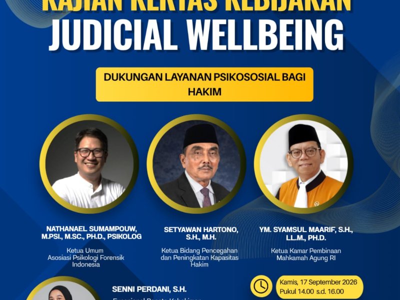 70% Hakim Alami Stres Kerja: Saatnya Program Dukungan Psikososial Serius