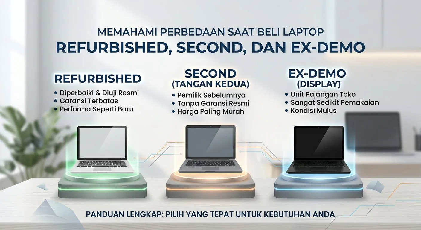 Refurbished, Second, dan Ex-Demo: Panduan Memilih Laptop Bekas