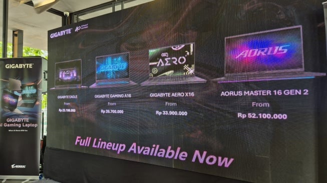 Gigabyte Luncurkan 4 Laptop Gaming AI dari Eagle hingga Aorus Master 16 Gen 2