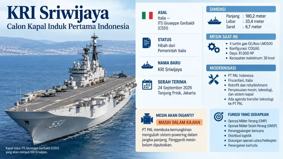 PT PAL Siapkan Kapabilitas Modernisasi Kapal Induk Giuseppe Garibaldi