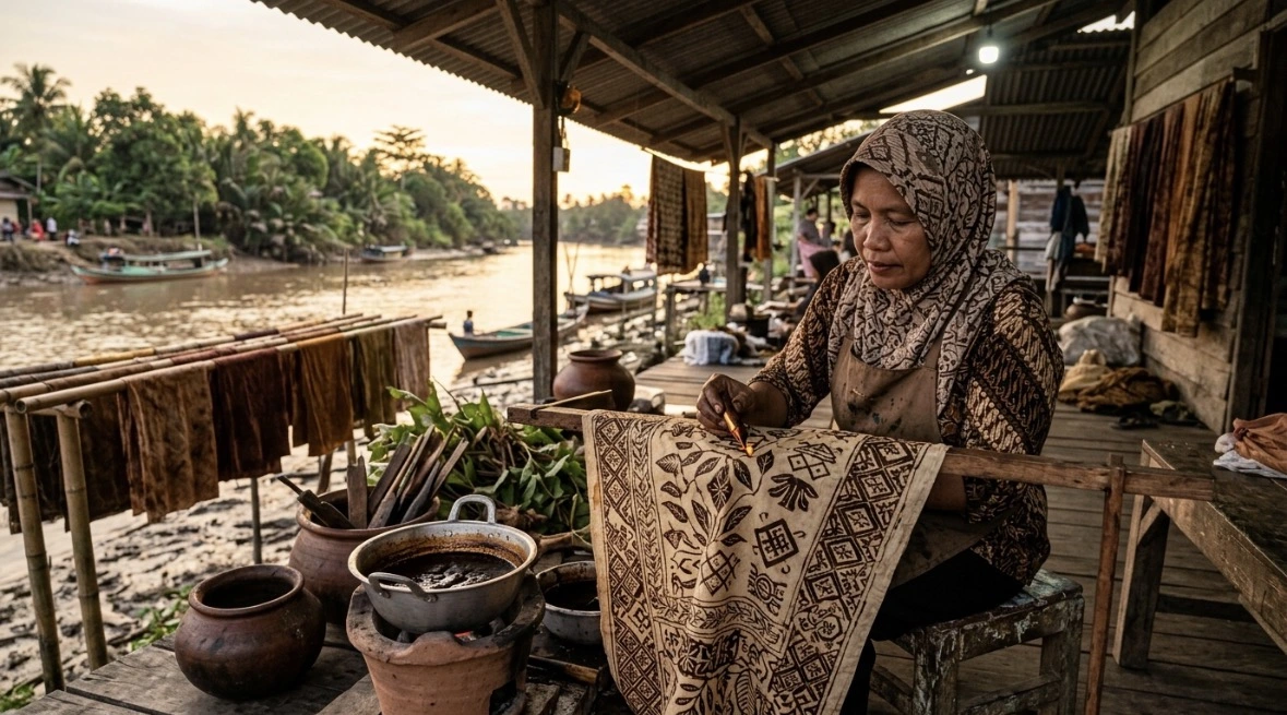 Batik Gambir Sumatra Selatan: Getah Tradisional ke Panggung Fashion Berkelanjutan