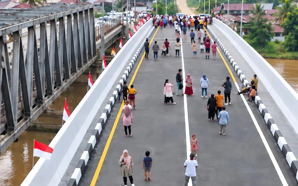 Jembatan Kutablang Kembali Beroperasi, Nadi Logistik Timur Sumatera Pulih