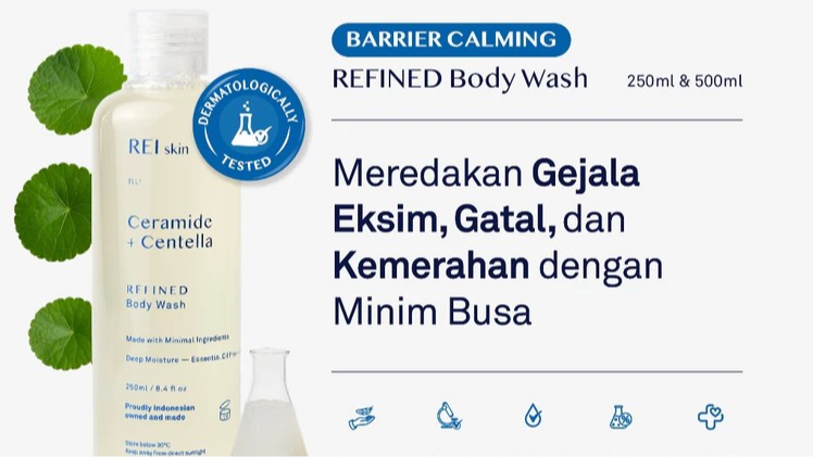 Body Wash Centella Asiatica Terbaik untuk Jerawat Punggung